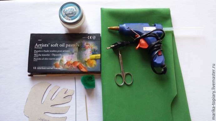 ​Делаем лист монстеры из фоамирана