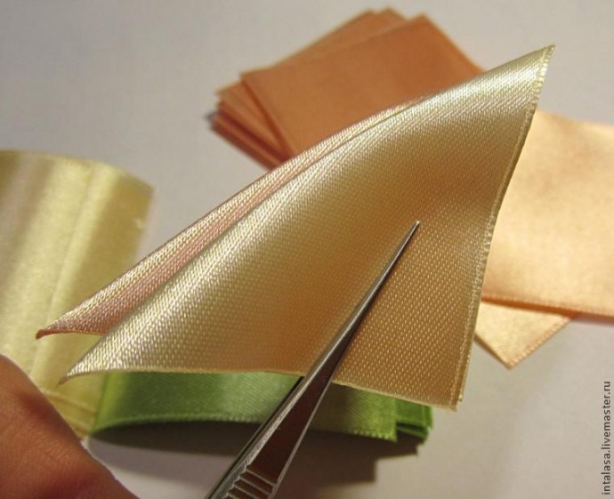 Канзаши: создаем резиночку для волос с нуля, часть 1