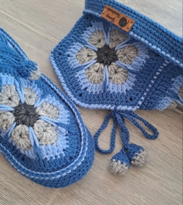 Домашние тапочки из мотивов Домашние тапочки из мотивов