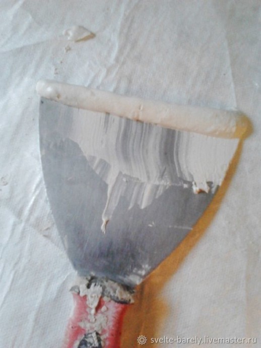 Создаем веточку розы из шпатлевки: часть 1