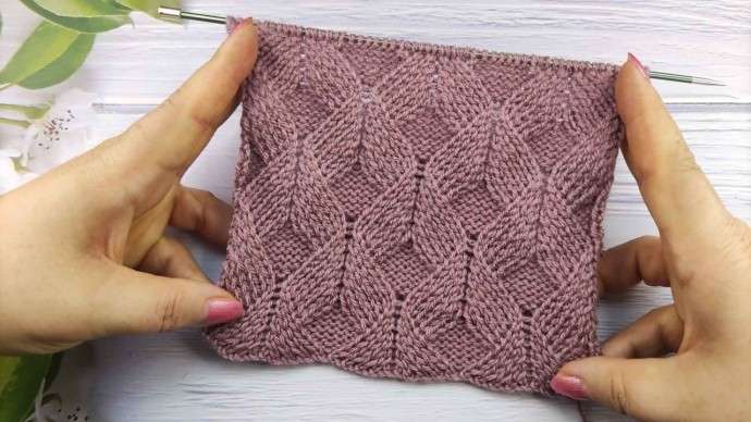 Ромбовидный узор для спиц