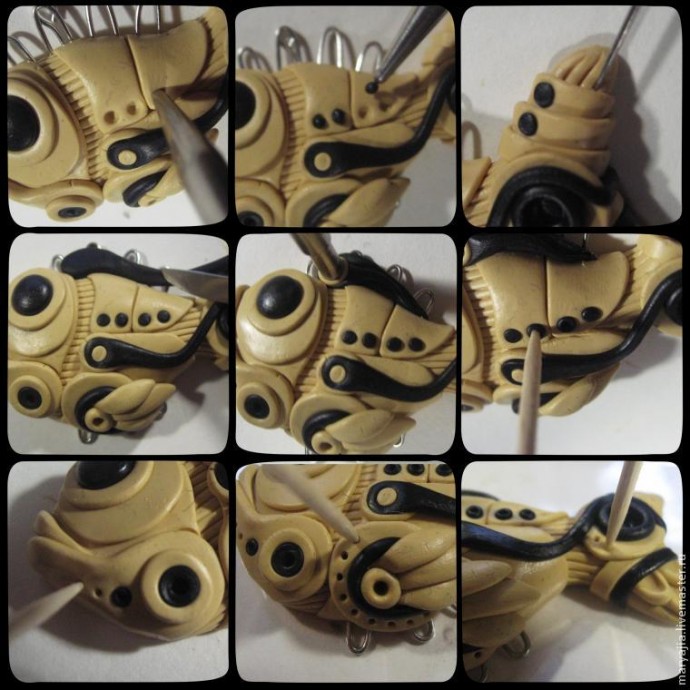 Бионическая рыба: необычное украшение из полимерной глины