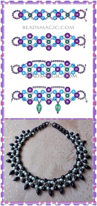 ​Чёрно-белые колье