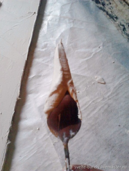 Создаем веточку розы из шпатлевки: часть 2