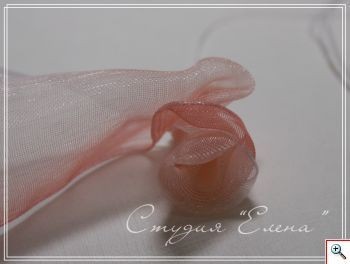 Цветы из ленты органзы