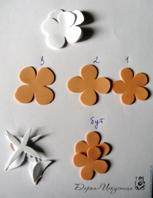 Декорируем свечу для семейного очага с цветами из фоамирана: часть 1