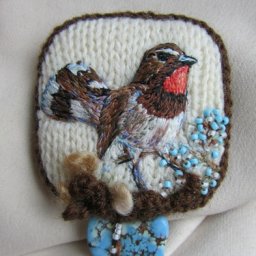 Делаем брошку "Птичка"