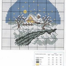 Вышиваем зимние пейзажи: часть 2