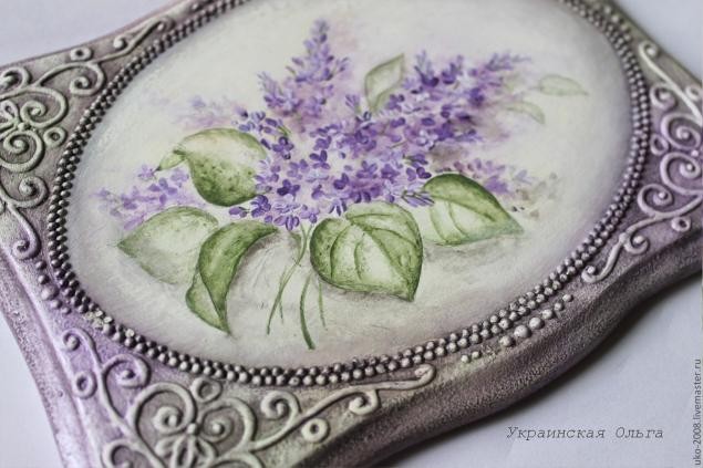 Процесс имитации филиграни и роспись акриловыми красками шкатулки: часть 3