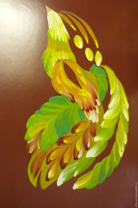 Рисуем птицу переходными мазками беличьей кистью: часть 2