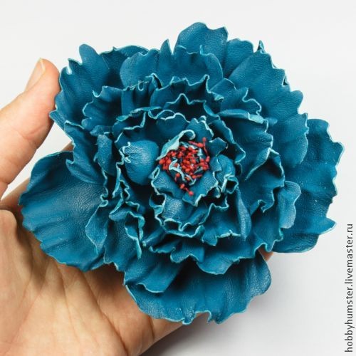 ​Создаем цветок из кожи в шарике: часть 2