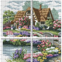 Вышиваем милые домики: часть 1