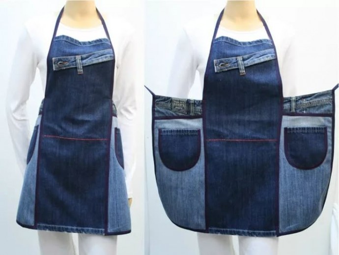 Что сделать из старых джинсов: фартук