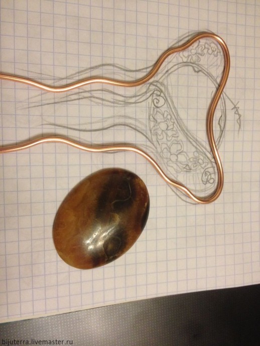 ​Изготавливаем украшение для волос: медный гребень с симбирцитом, часть 1