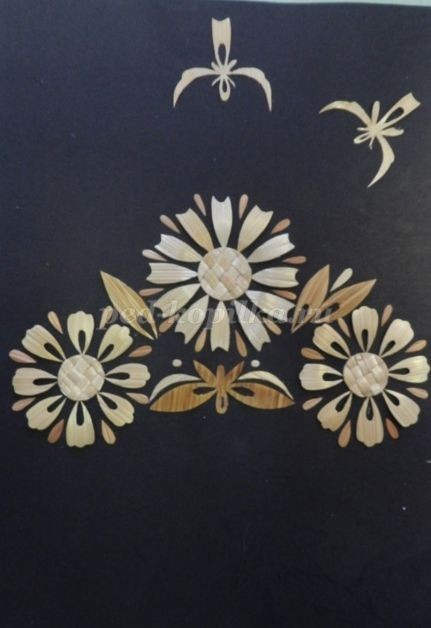 ​Панно из соломки "Гармония" своими руками: часть 3