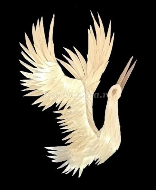 Панно из соломки "Прекрасный аист": часть 3 Панно из соломки "Прекрасный аист": часть 3