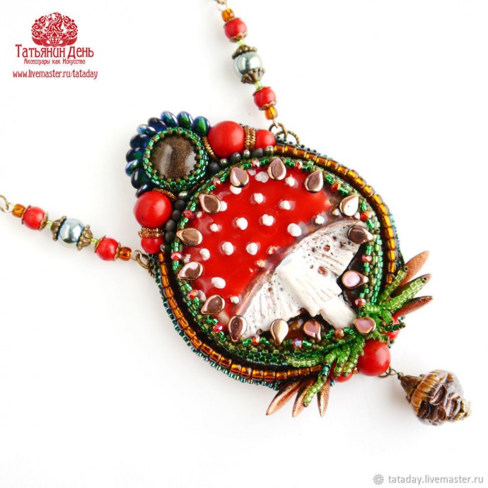 ​Создаем кулон "Мухоморчик": часть 4