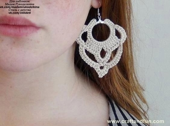 Вяжем крючком сережки Вяжем крючком сережки
