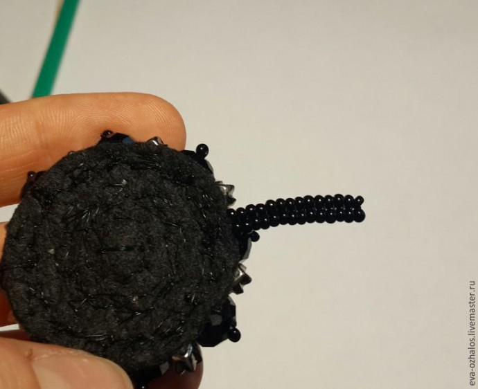 ​Делаем брошь-цветок "Черная георгина": часть 2