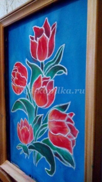 Холодный батик "Тюльпаны"