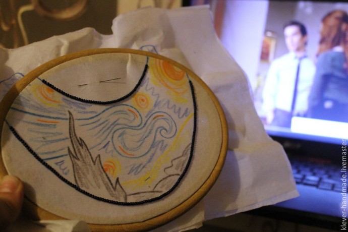 Создаем колье из бисера "Звездная Ночь": часть 1 Создаем колье из бисера "Звездная Ночь": часть 1