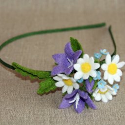 Создаем полевые цветы из фетра: часть 2