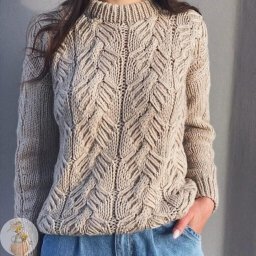 Свитер с узором "турецкая косичка"