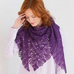 Ажурная шаль "Нежность осени"