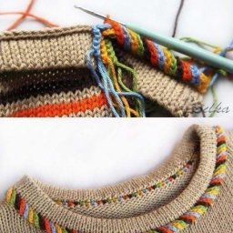 Интересная и простая идея оформления горловины