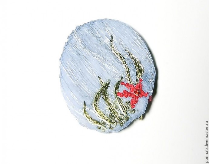 Изготавливаем текстильные серьги с вышивкой и лепкой "Гиппокампус": часть 2 Изготавливаем текстильные серьги с вышивкой и лепкой "Гиппокампус": часть 2