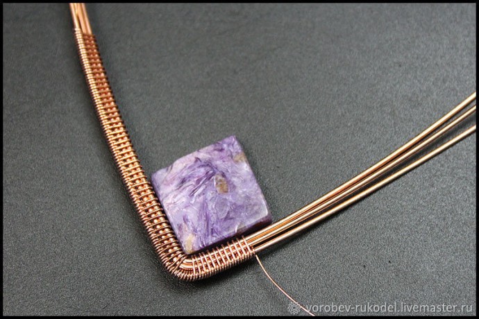 Кулон из проволоки и камня в технике Wire Wrap: часть 1