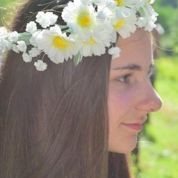 Делаем веночек из шелка для ромашковой свадьбы: часть 3