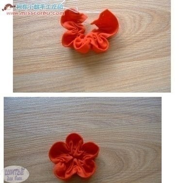 ​Объёмный цветок из ткани