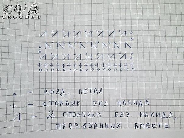 Плотный узор крючком