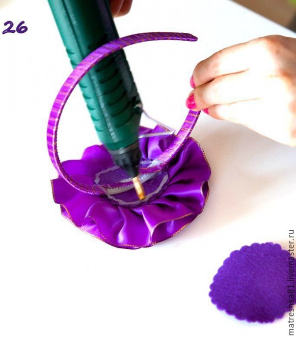 ​Создаем нарядный ободок для волос: часть 3