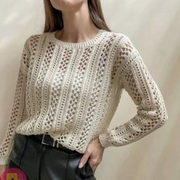 ​Ажурные джемперы крючком