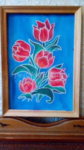 Холодный батик "Тюльпаны"