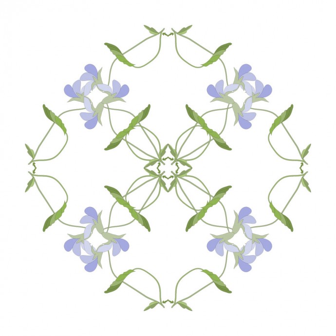 ​Узоры из фиалок