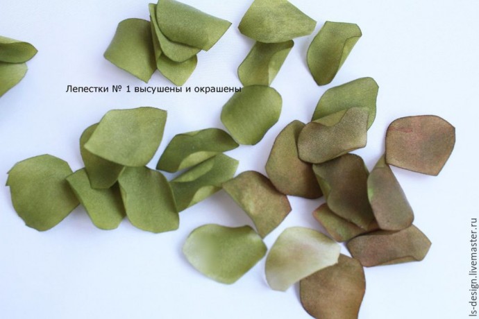 Шелковая бутоньерка роз: часть 1