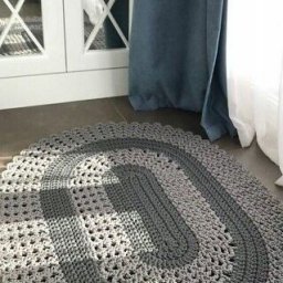 Вяжем овальный ковер крючком