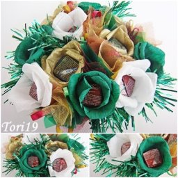 Делаем чудесный букет из конфет