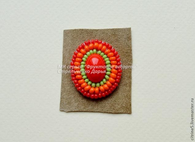 Мастер класс по вышитым серьгам "Фруктовое ассорти": часть 2