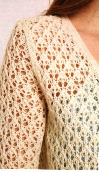 Кардиган с ажурным узором Кардиган с ажурным узором