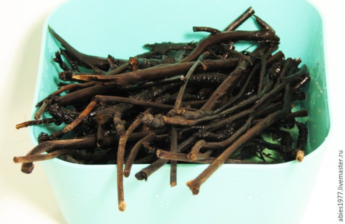 Изготавливаем этнобусины из веточек рябины Изготавливаем этнобусины из веточек рябины