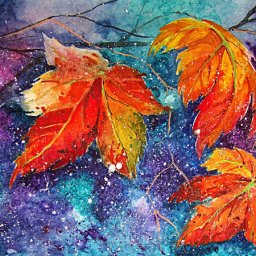 Осенний мастер-класс: акварель по-мокрому, часть 2