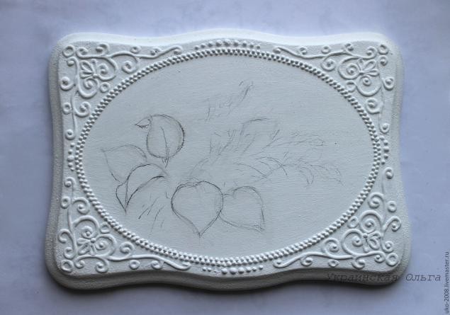 Процесс имитации филиграни и роспись акриловыми красками шкатулки: часть 1