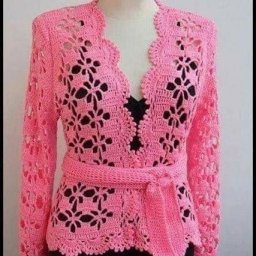 Ажурный жакет крючком