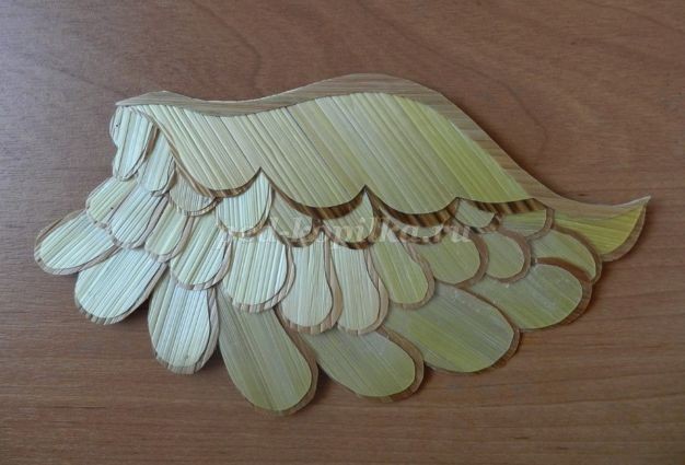 Декоративное панно "Жар-птица" из соломки: часть 2