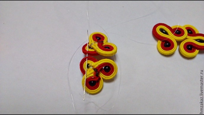 Сутажная брошь по мотивам русских узоров и орнаментов: часть 3