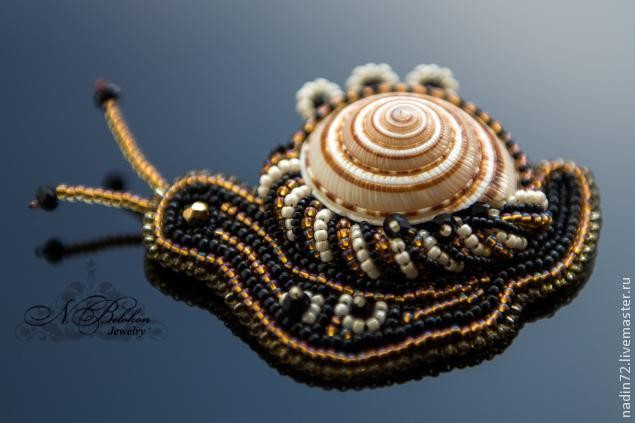 Брошь-улитка: мастер-класс, часть 4